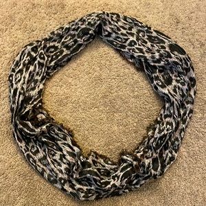 Leopard print infinity scarf